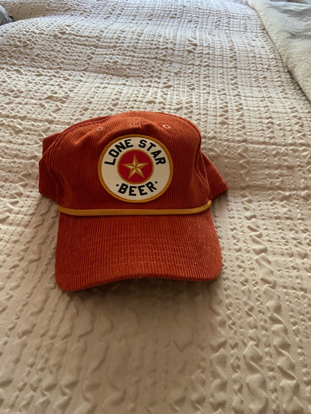 MAD Engine Red-Orange Corduroy Cap with Branded Tag